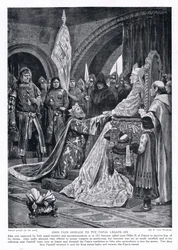 Johannes huldigt dem päpstlichen Legaten AD1213, 1920er Jahre